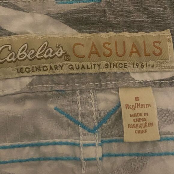 Y2K Cabelas Gray Camo Straight Leg Cargo Relaxed Trail Utility Streetwear Pants - Picture 7 of 7